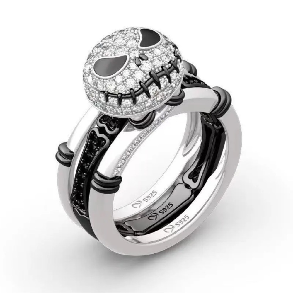 Jack Nightmare Before Christmas Crystal Alternating Ring